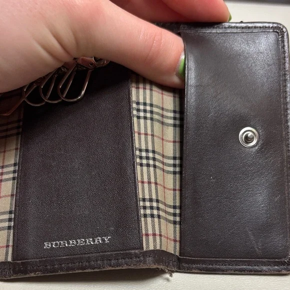 Vintage Burberry Brown Canvas Key Holder - Picture 7 of 10